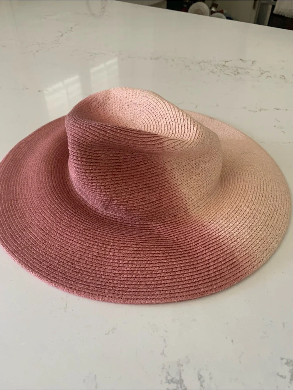 EUGENIA KIM Emmanuelle Dip-Dyed Straw Fedora with Black Ribbon